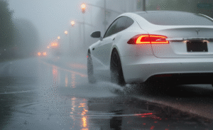 عبور ایمن از مسیرهای آب‌گرفته در هوای بارانی