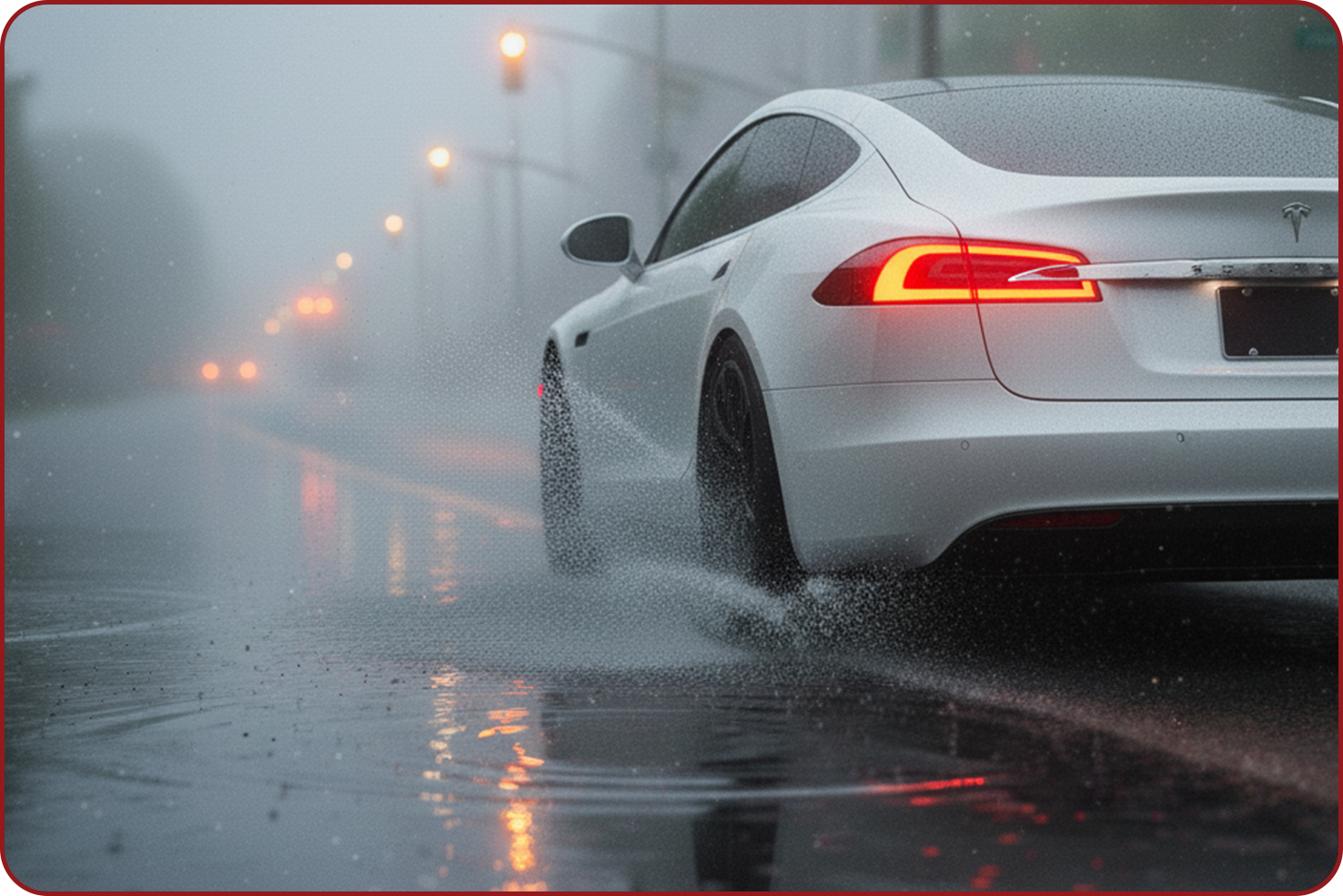 عبور ایمن از مسیرهای آبگرفته در هوای بارانی