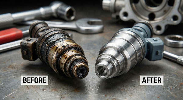 انژکتور کثیف در مقابل انژکتور تمیز