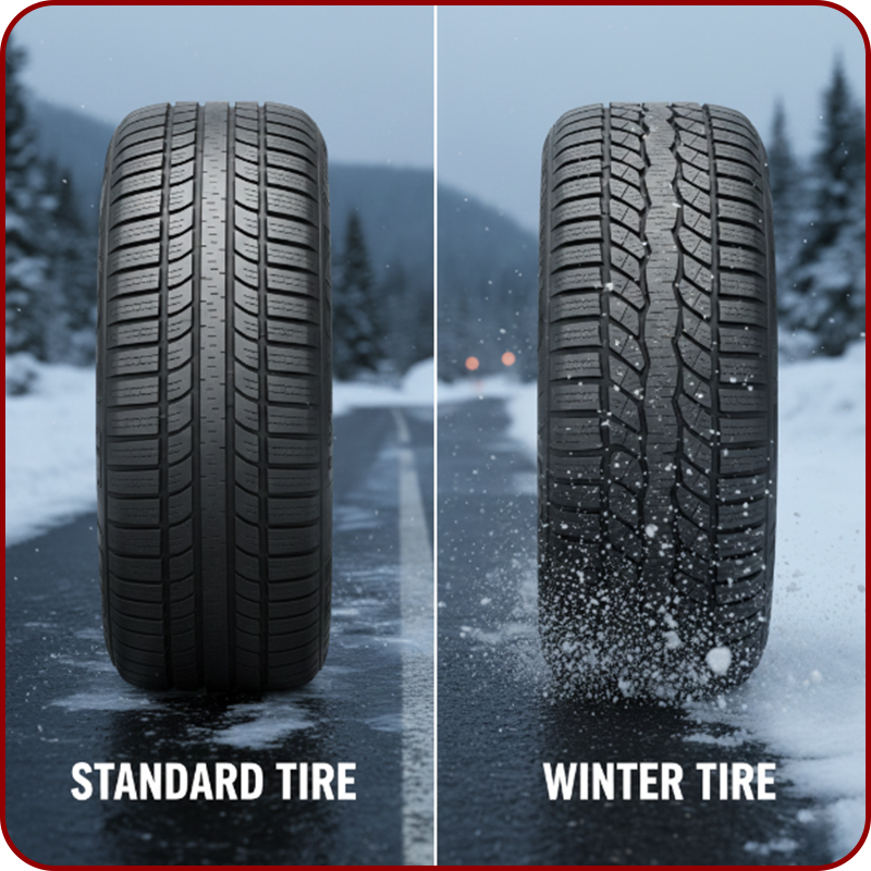 تفاوت لاستیک زمستانه و لاستیک معمولیش