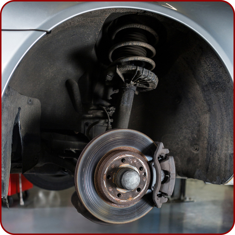 قسمت جلوبندی و سیستم ترمز خودرو