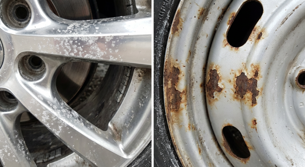 آثار نمک و خوردگی در زمستان