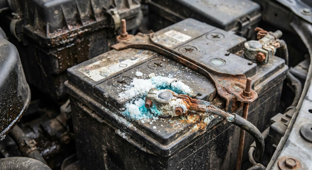 سولفاته شدن پایانه های باتری