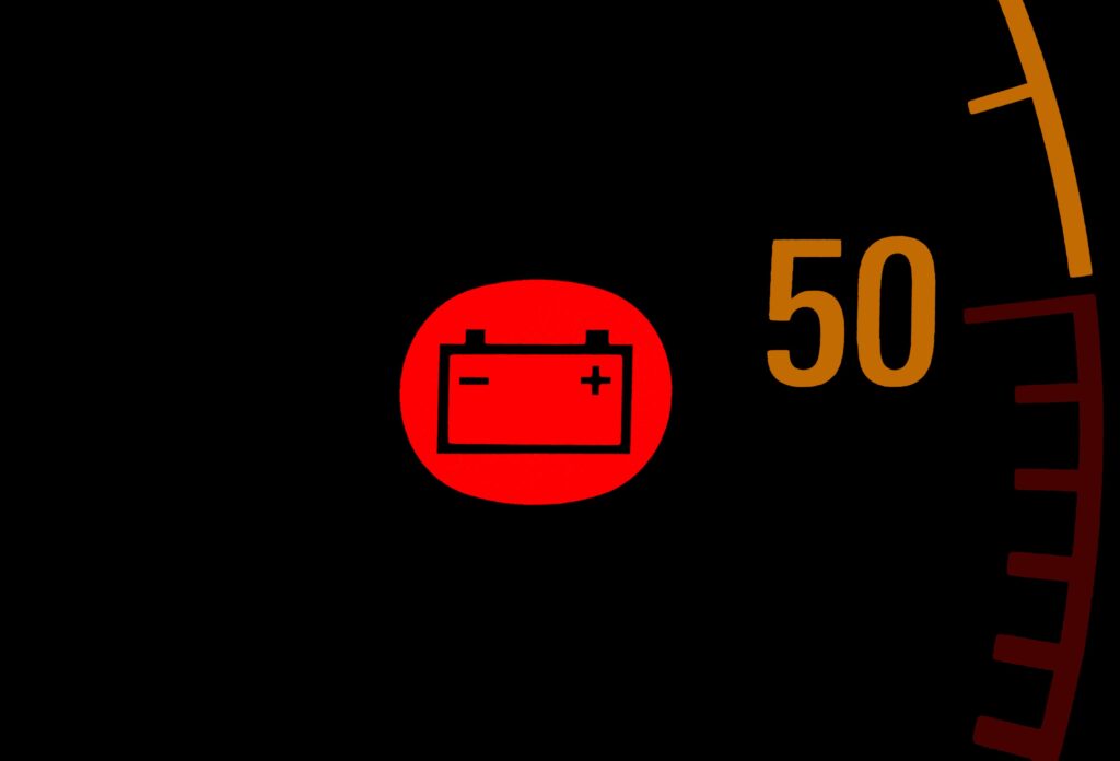 روشن شدن چراغ هشدار باتری