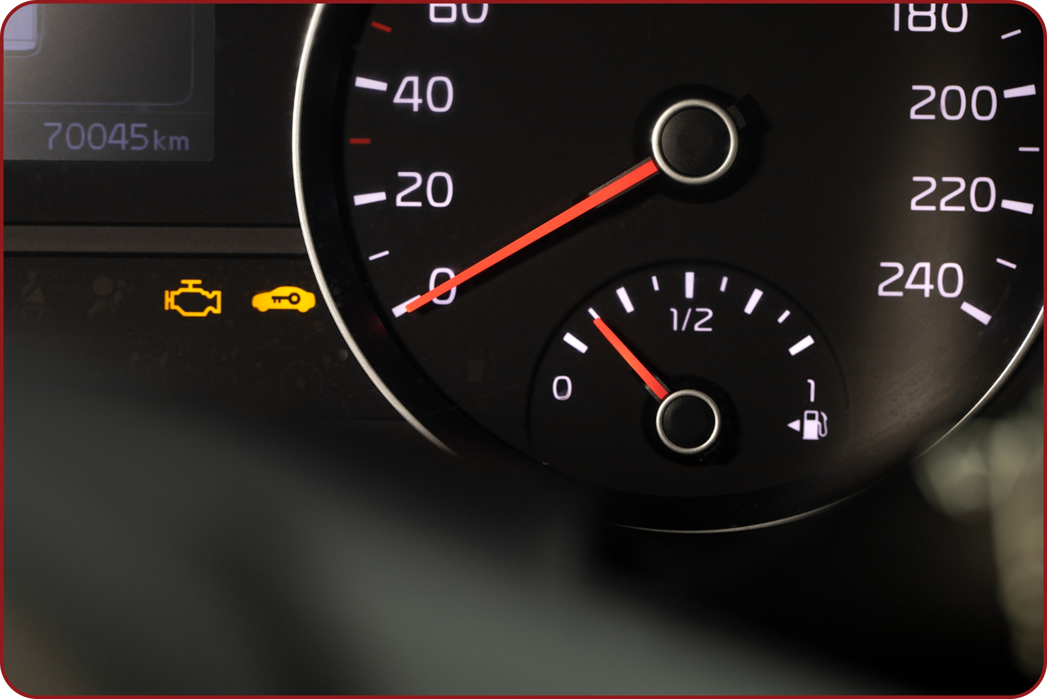 روشن شدن چراغ چک