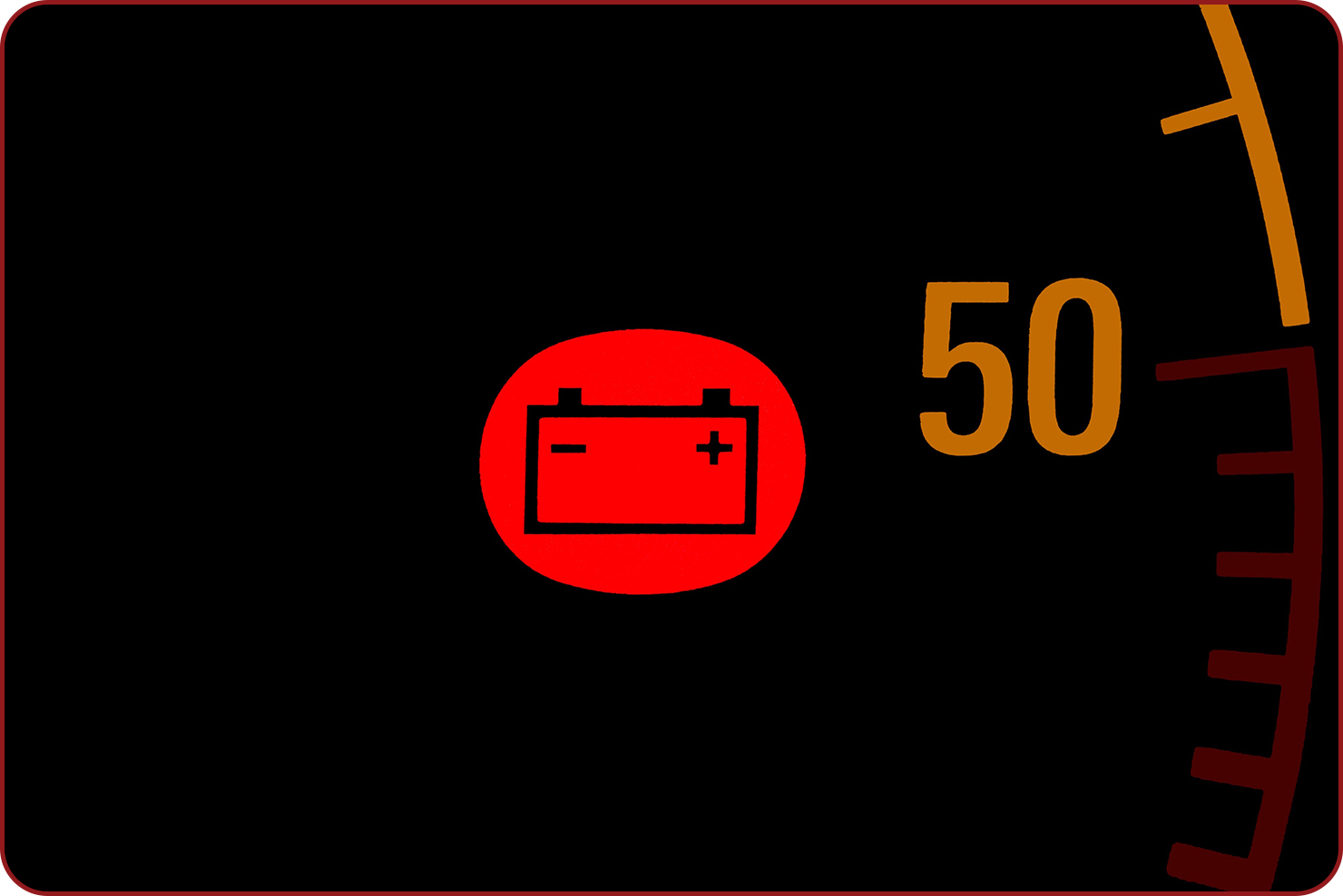 روشن شدن چراغ هشدار باتری