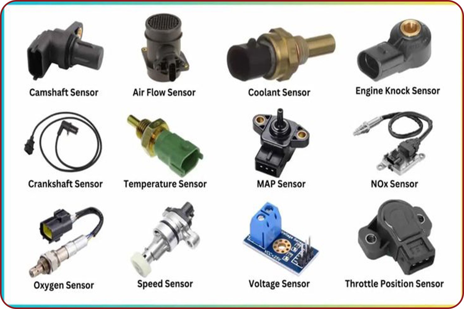 انواع سنسور های ماشین