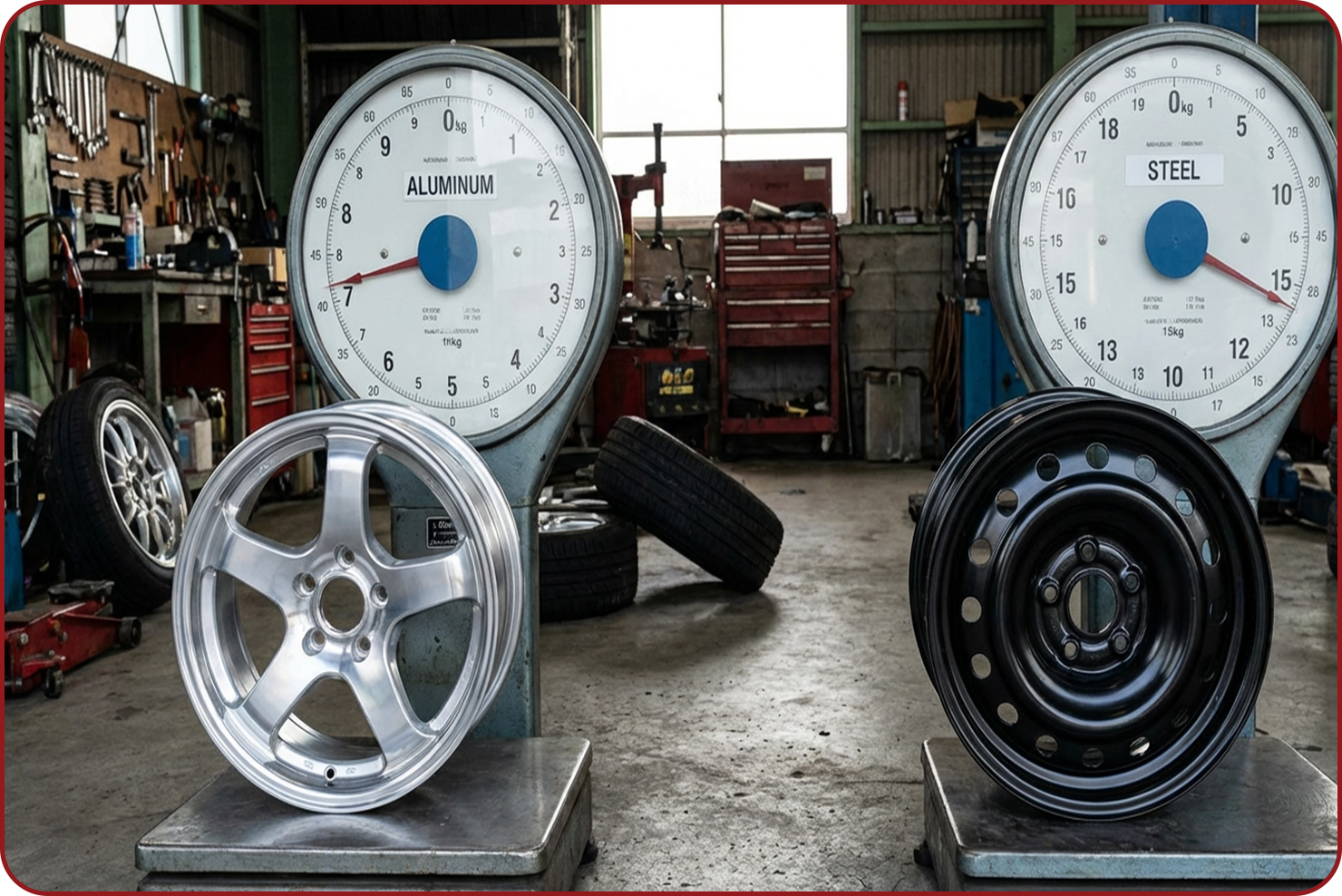 تفاوت وزنی رینگ آلومینومی و فولادی