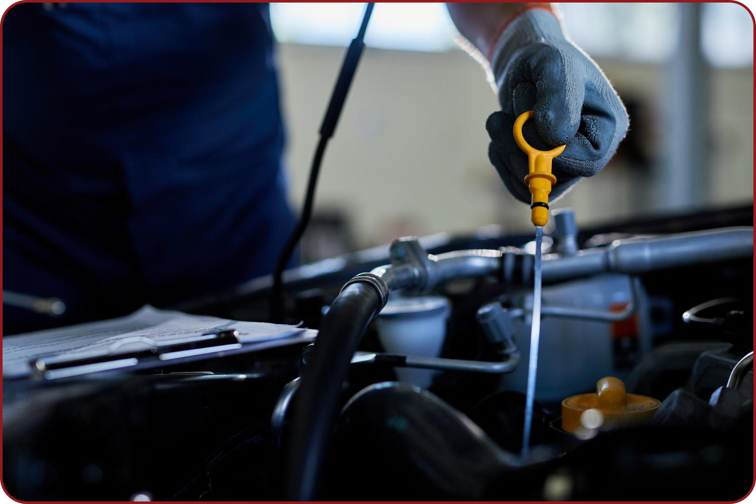 چک کردن روغن ماشین