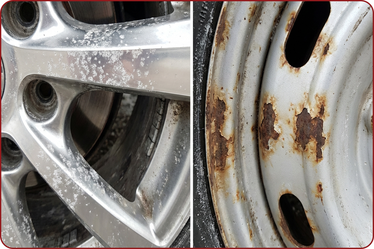 آثار نمک و خوردگی در زمستان