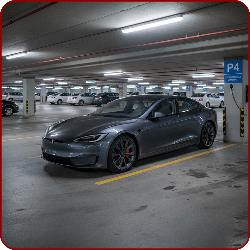 پارک کردن خودرو در پارکینگ و سایه