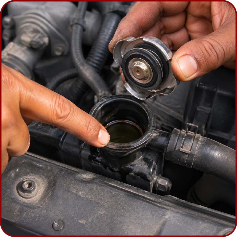 کم بودن آب رادیاتور 