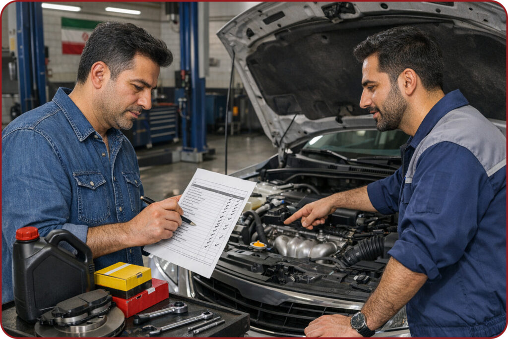فاکتور تعمیرگاه را با خدمات انجام‌شده
