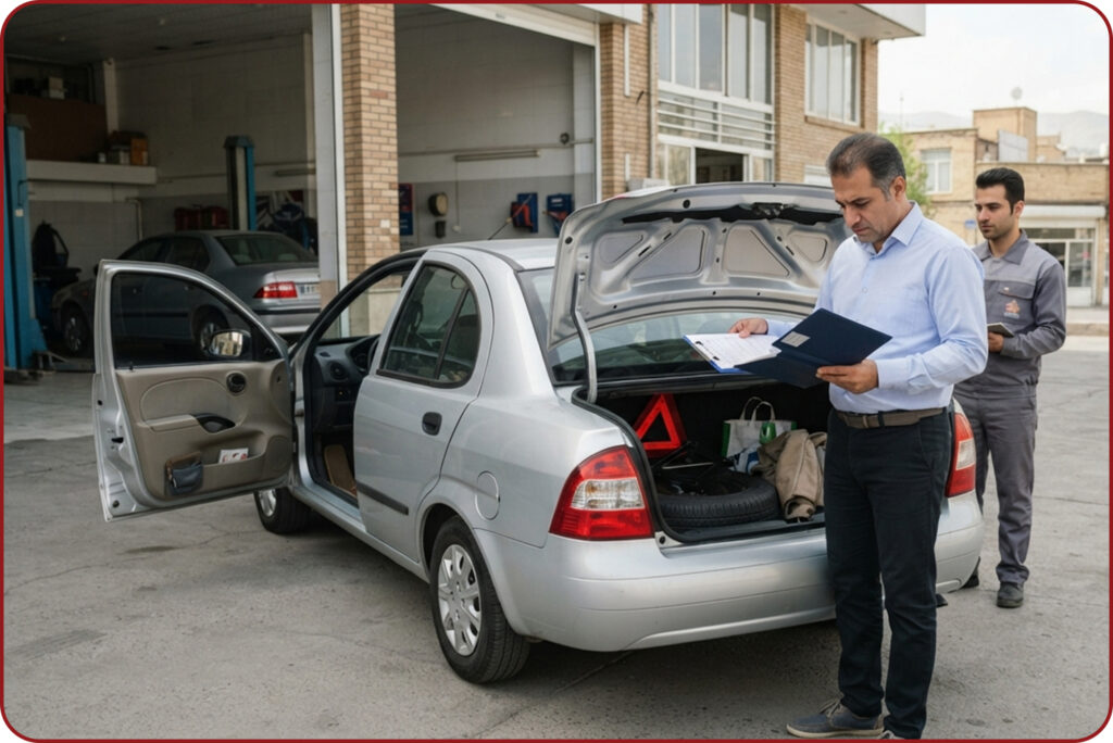 وسایل و مدارک داخل خودرو